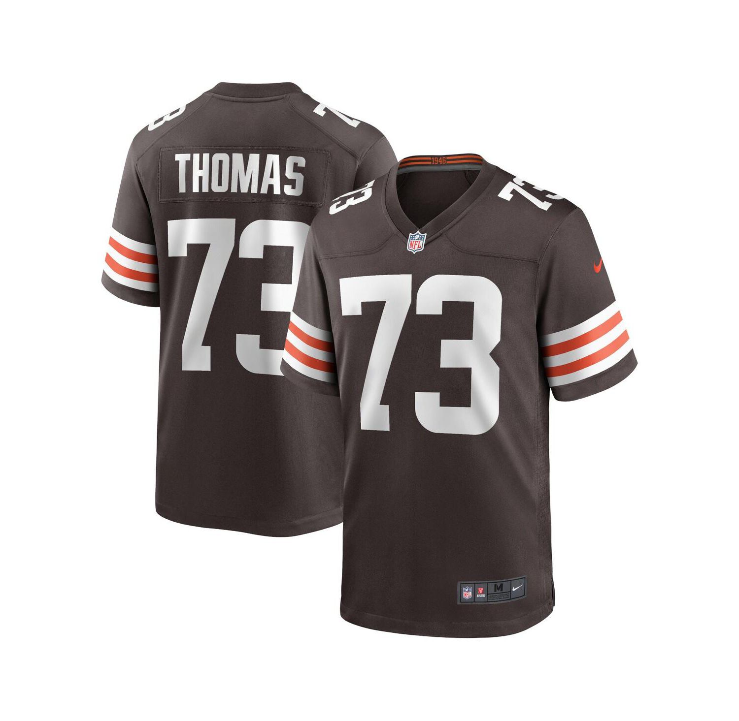 Men's Joe Thomas Brown Cleveland Browns Retired Player Game Jersey