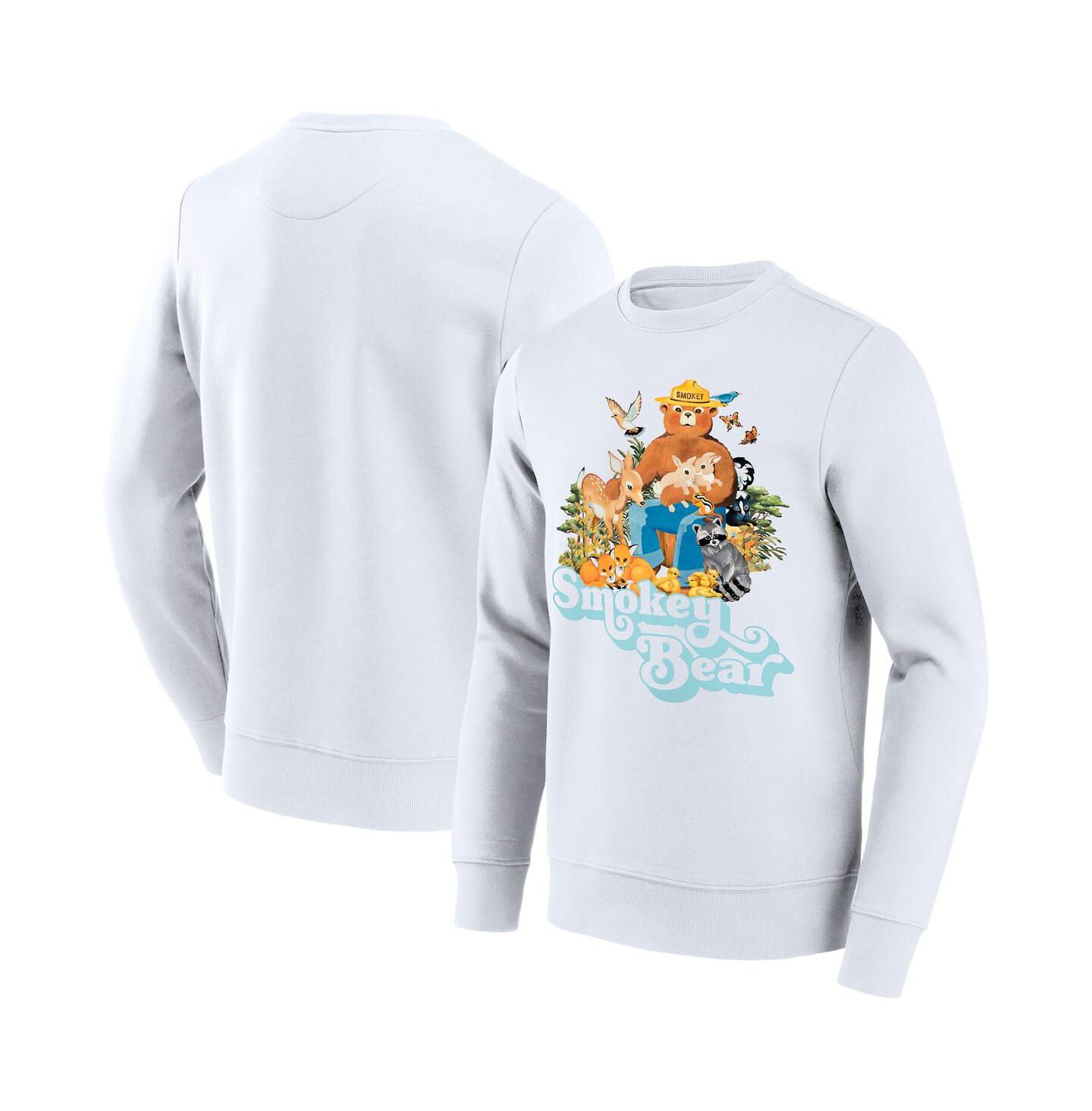 Мужская толстовка Philcos White Smokey the Bear Retro Fade Pullover — фото 2