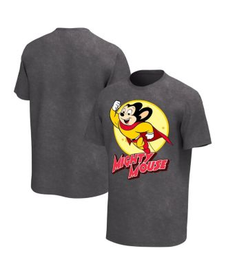 Men's Black Mighty Mouse Washed Graphic T-shirt