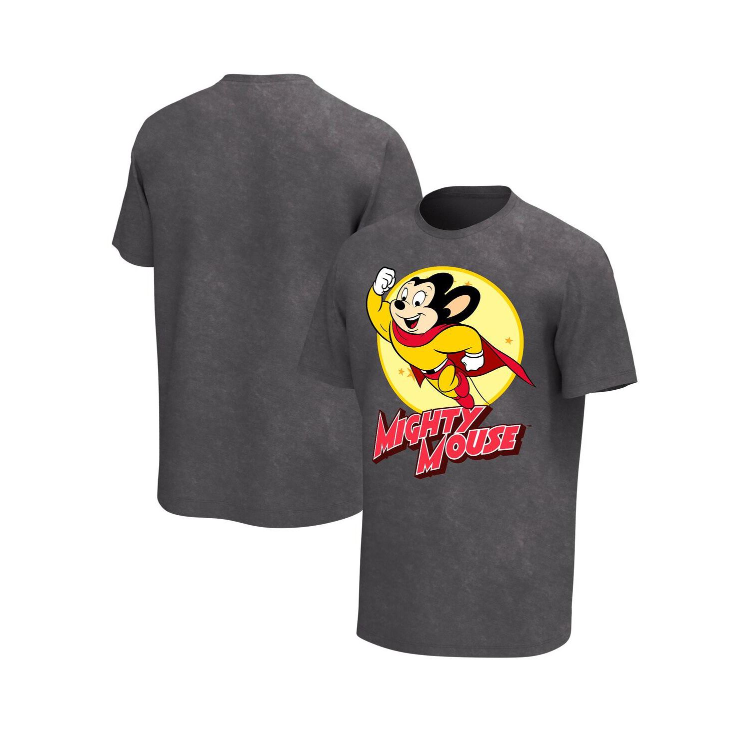 Men's Black Mighty Mouse Washed Graphic T-shirt