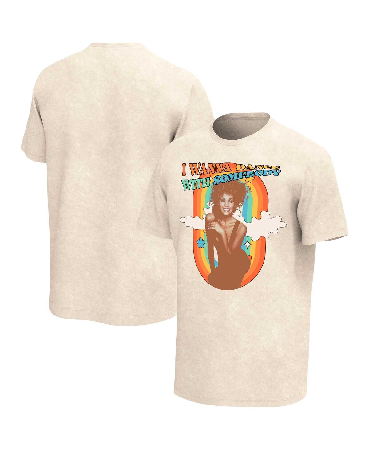 Philcos Men's Oatmeal Whitney Houston Dance With Somebody Washed T-shirt
