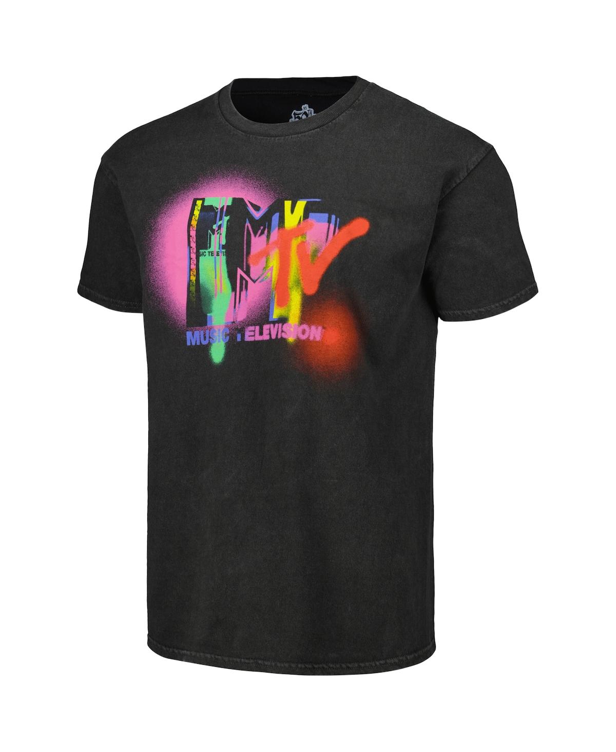 Philcos Men's Black 50th Anniversary Of Hip Hop Mtv Washed Graphic T-shirt In Black