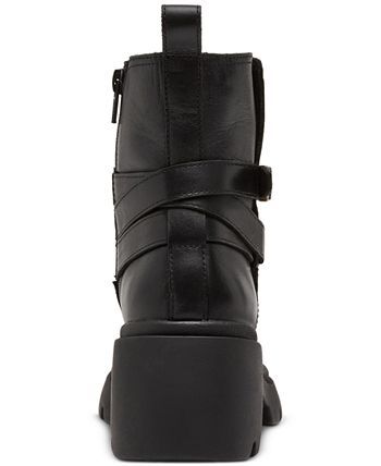 Steve madden graden on sale platform buckle boot