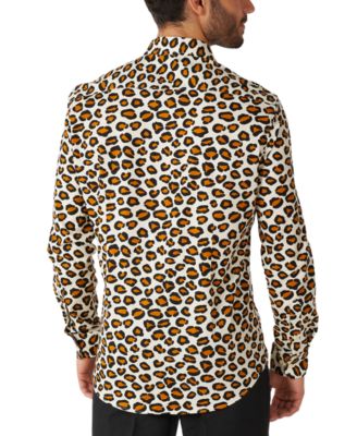 Men's Crazy Party Shirt - Long Sleeve Button Down Shirt for Men - The Jag - Slim Fit - Long sleeve