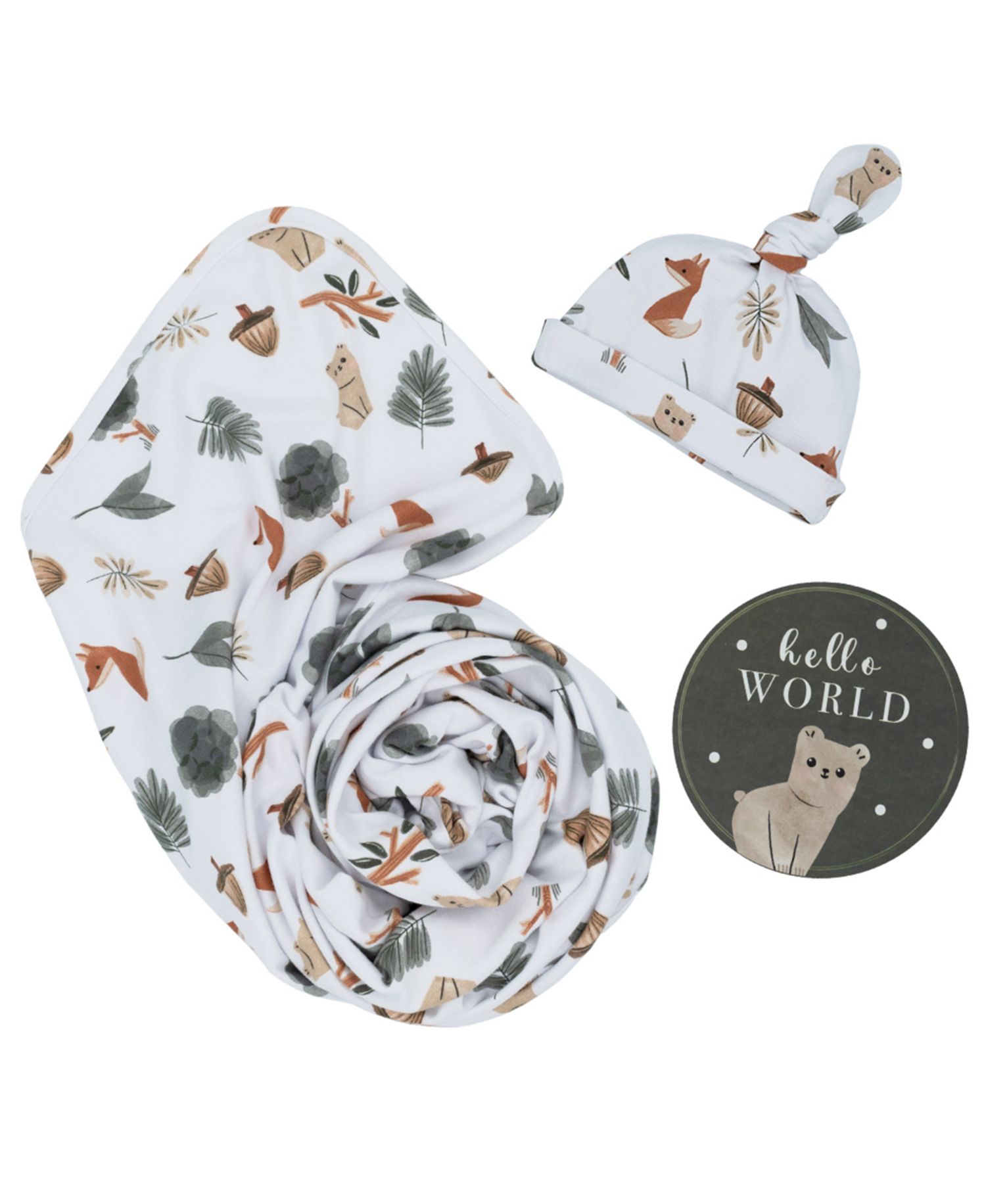 Baby Boys or Baby Girls Hello World Gift Set, 3 Piece