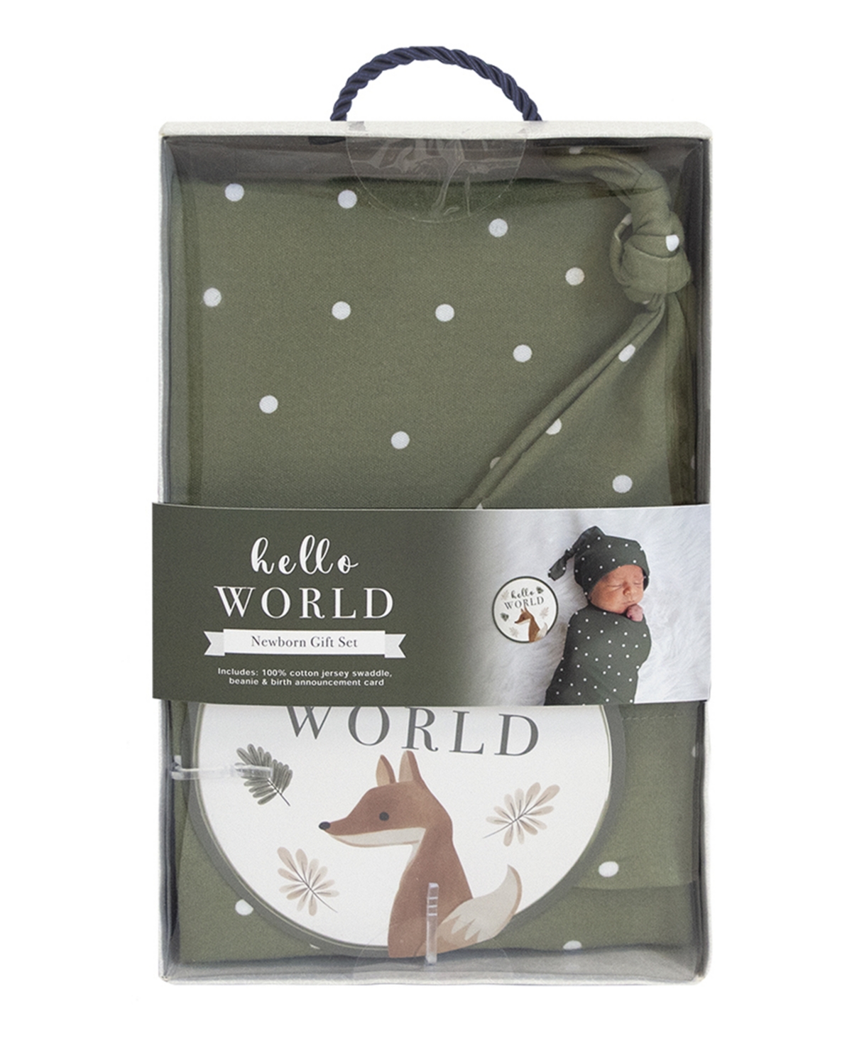 Living Textiles Baby Boys or Baby Girls Hello World Gift Set