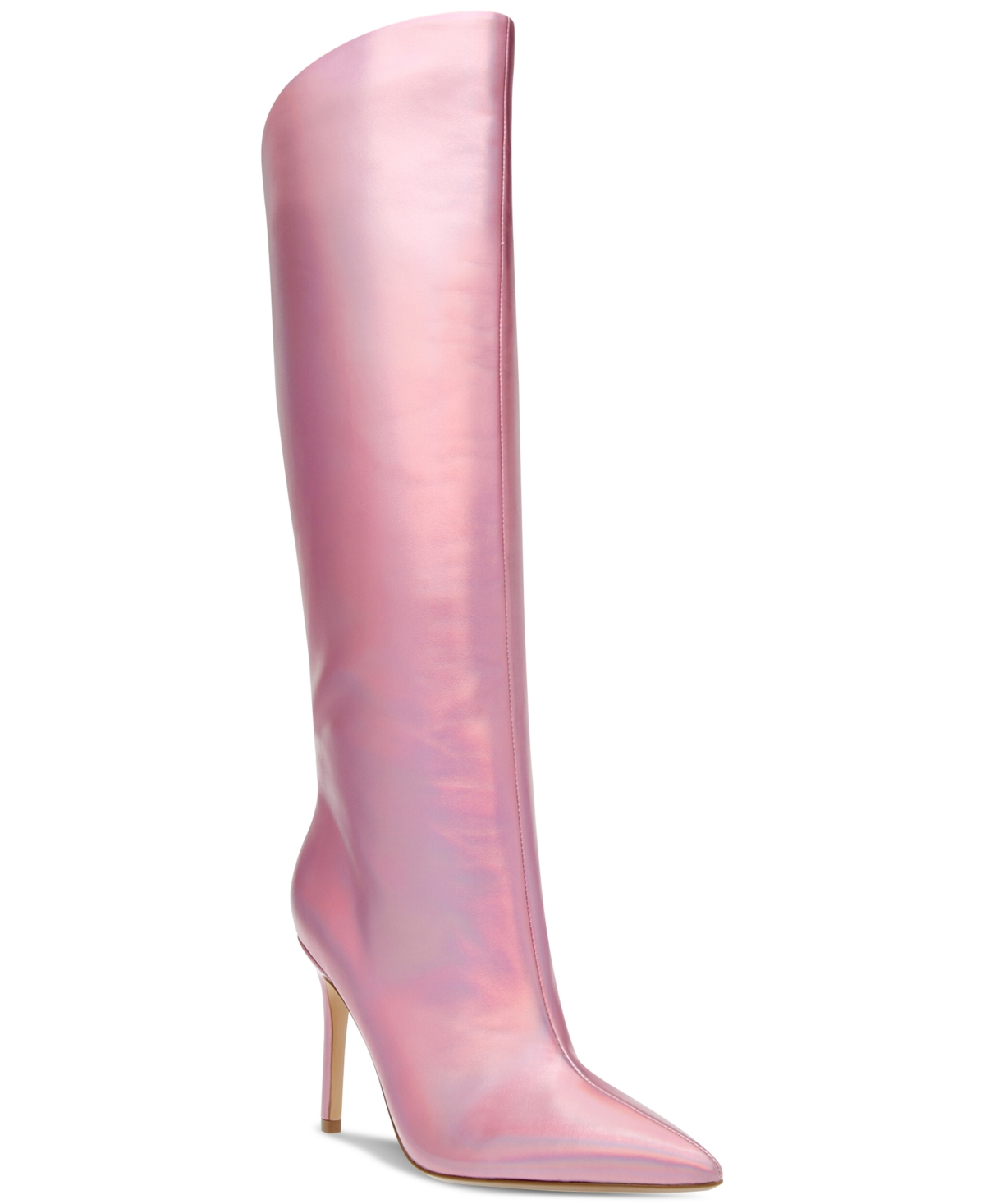 Steve Madden Women's Sarina Pointed-toe Stiletto Dress Boots In Pink Metallic