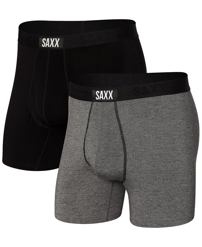 SAXX Men's Ultra Super Soft 2-Pk. Relaxed-Fit Fly Boxer Briefs - Macy's