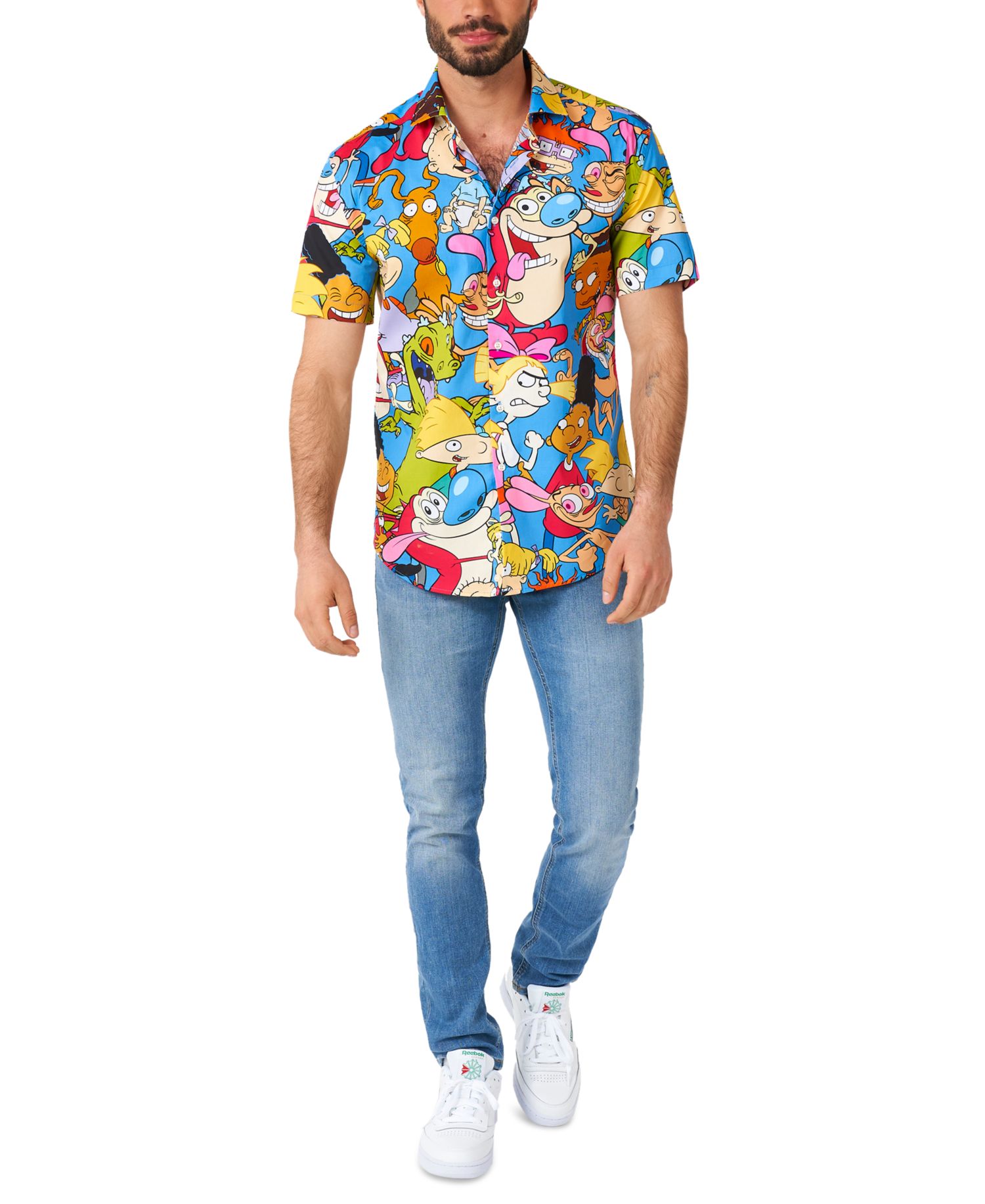 Men's SHIRT Short Sleeve Nickelodeon Cartoons