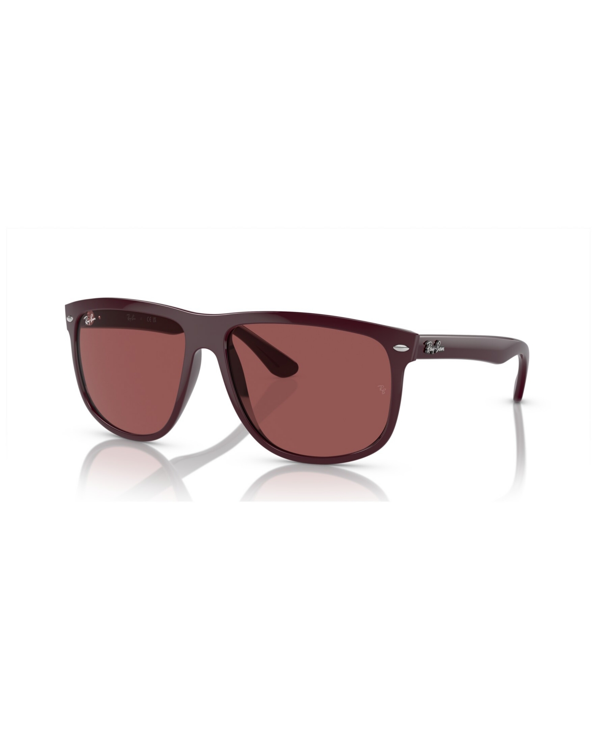 Ray Ban Boyfriend Sunglasses Bordeaux Frame Violet Lenses 60-15 In Bordeaux