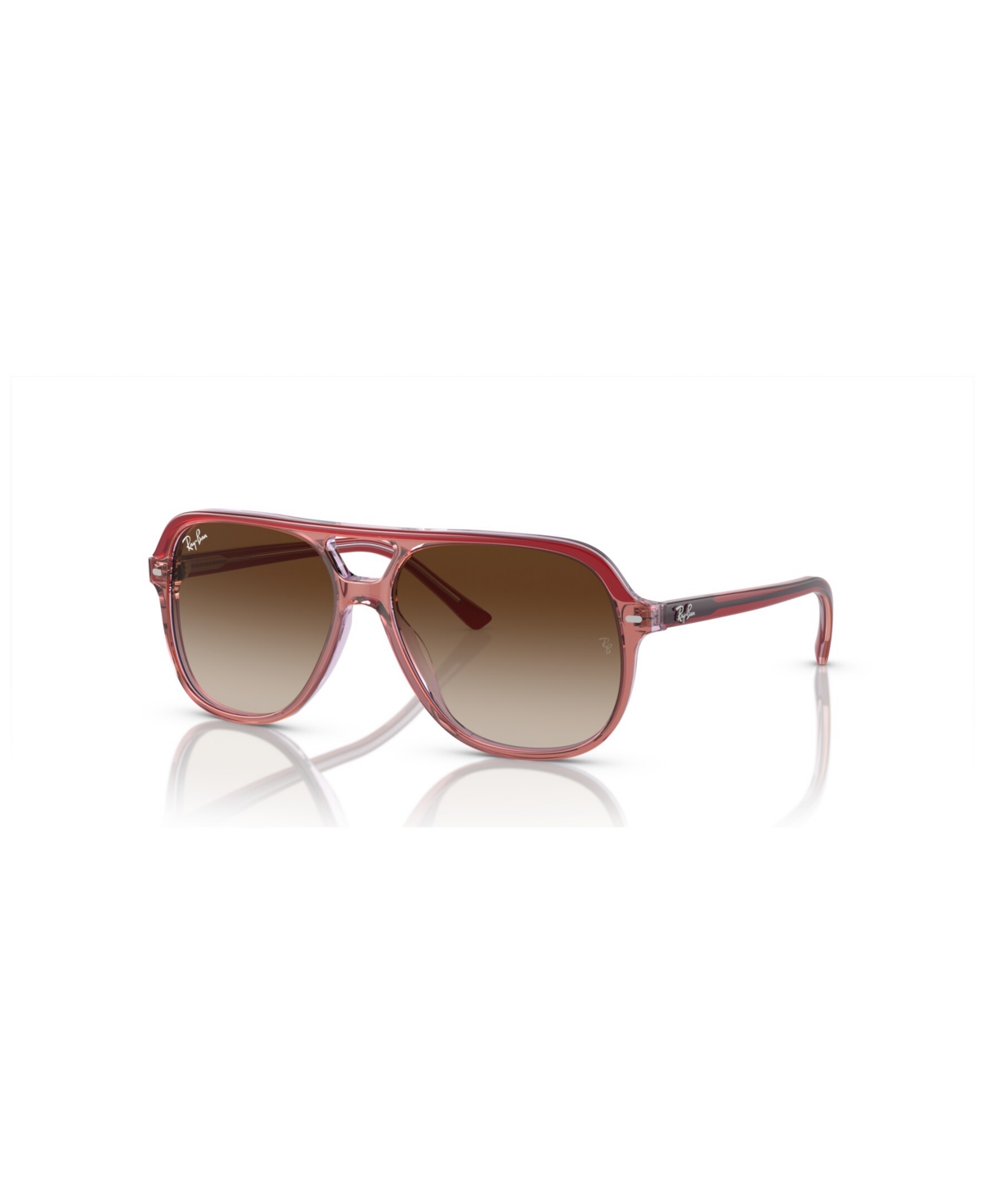 Ray-ban Jr Bill Kids Sunglasses, Gradient Rb9096s (ages 7-10) In Red