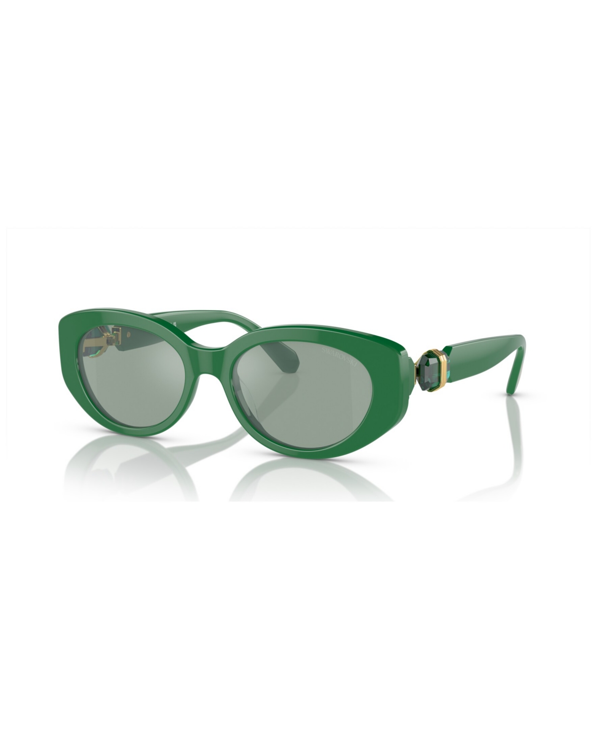 Shop Swarovski Women's Sunglasses, Mirror Sk6002 In Dark Green
