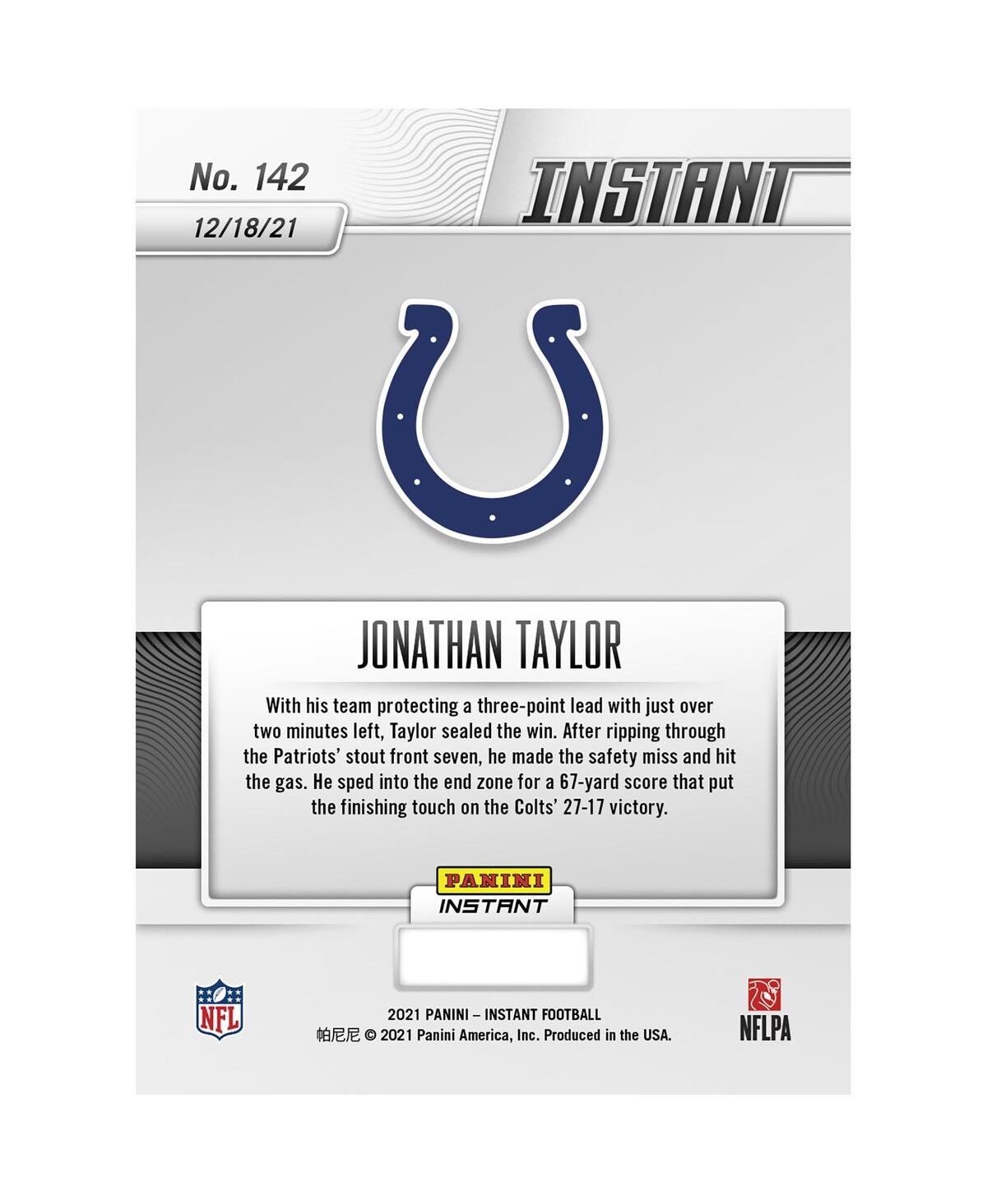 Shop Panini America Jonathan Taylor Indianapolis Colts Parallel  Instant Nfl Week 15 Taylor Seals Victory  In Multi