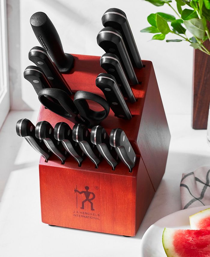 J.A. Henckels International Solution 15Pc. Knife Block Set Macy's