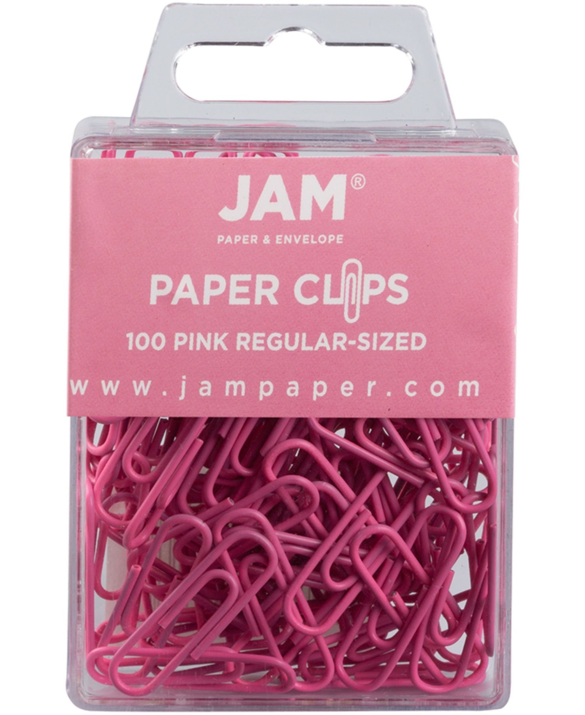 Jam Paper Colorful Standard Paper Clips In Pink