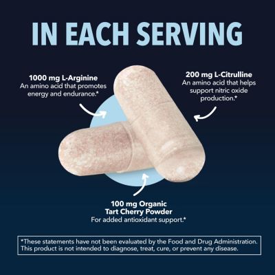 L-Arginine Capsules for Men's Stamina, Endurance & Performance, 60ct