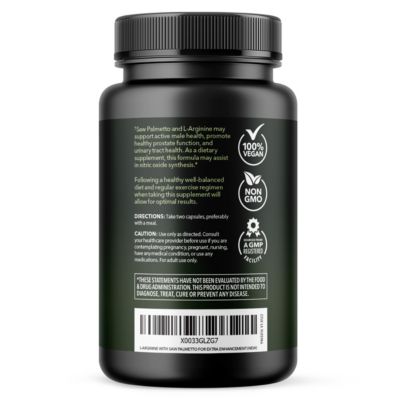 L-Arginine + Saw Palmetto Capsules, 60ct