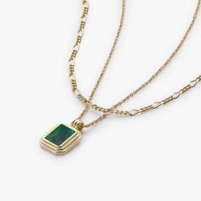  Layered Necklace Set - Temple Green