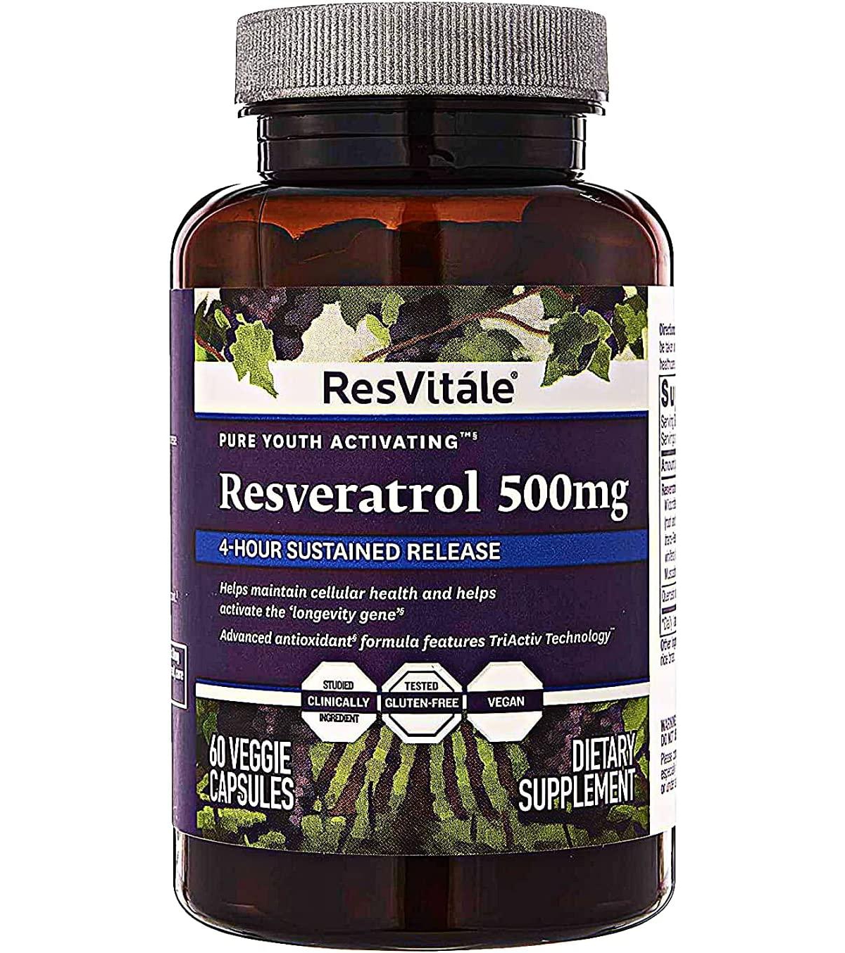 ResVitale Resveratrol 500mg - 60 Vegetarian Capsules