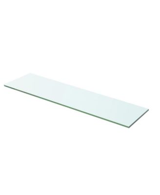 Shelves 2 pcs Panel Glass Clear 23.6"x4.7"