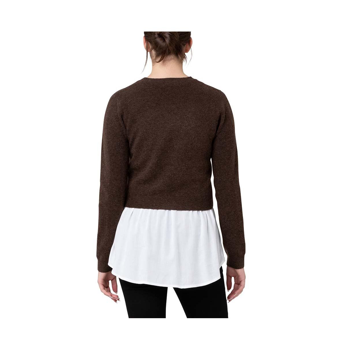 Ripe Maternity Sandy Detachable Nursing Knit Sweater- Chocolate