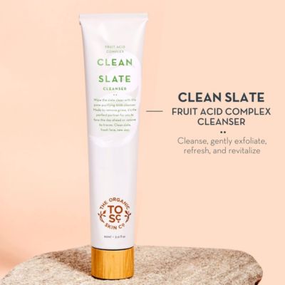 Facial Wash | Clean Slate by | Face Wash for Women and Men | Face Care | Exfoliating Face Wash with AHA | Gentle Face Cleanser for Acne Treatment | Natural Face Wash and Face Exfoliator | 3 Fl Oz