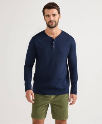 Lands' End Men's Long Sleeve Cotton Supima Henley - Macy's