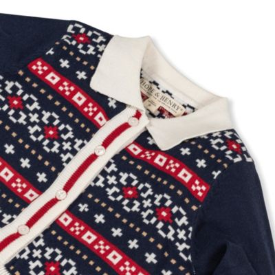 Toddler Girls Long Sleeve Nordic Fair Isle Sweater Dress, Toddler|Child