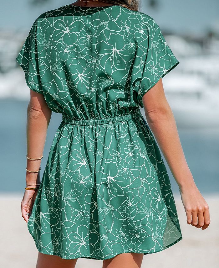 CUPSHE Women's Show Off Tropical Floral CoverUp Dress Macy's