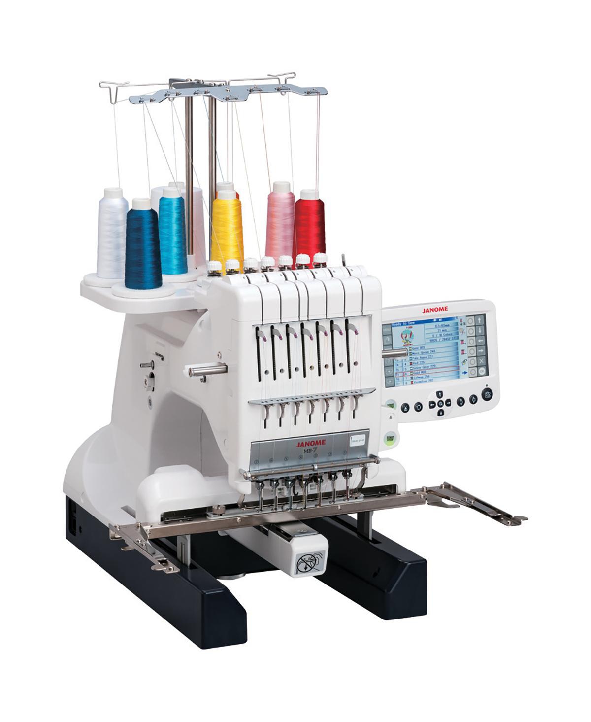 MB7 Multi-Needle Computerized Embroidery Sewing Machine - White