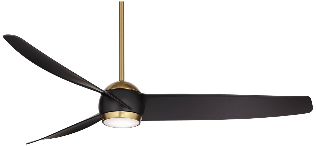 Possini Euro Design Stresa Modern Indoor 3 Blade Ceiling Fan with Dimmable Led Light Remote Control Warm Brass Mattefor Living Room Kitchen