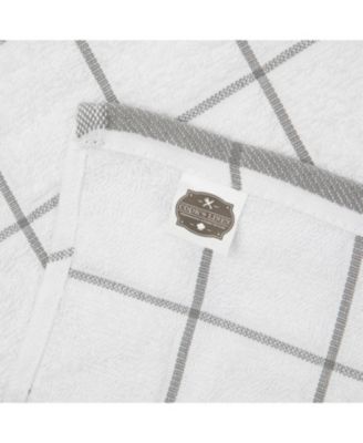 Arkwright Cotton Kitchen Towels (12 Pack, 15x25 in.) Windowpane Stripes