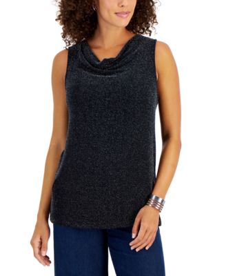 JM Collection - Women's Cowl-Neck Sleeveless Knit Top