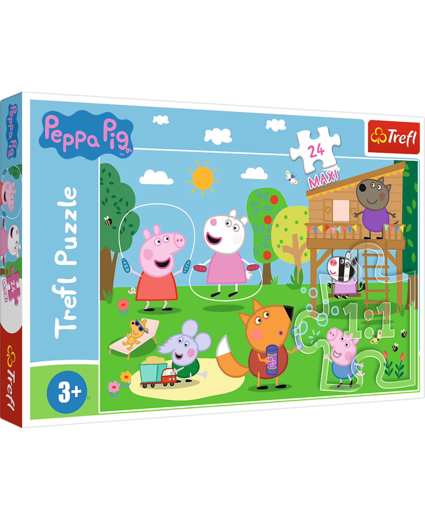 Детский пазл Trefl Peppa Pig's Fun in the Grass 24-Piece Puzzle, Ages 3+, цвет: Разноцветный — фото 1