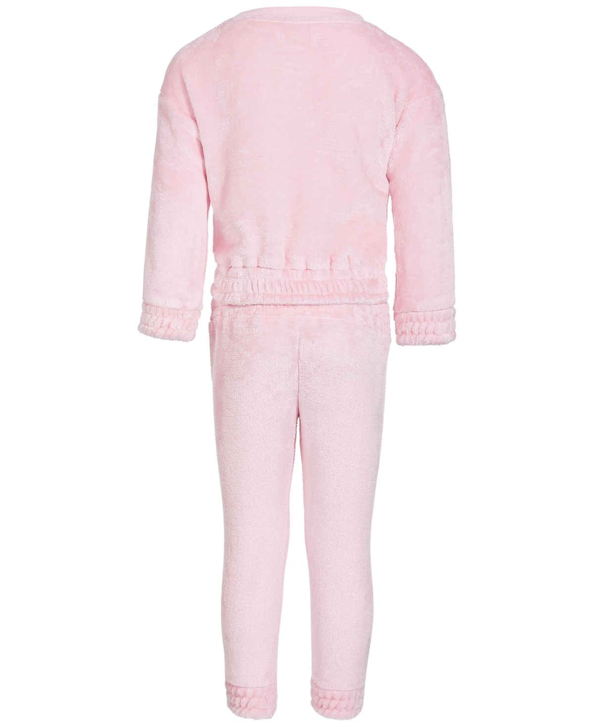Shop Colette Lilly Toddler Girls Cozy Sweatshirt & Jogger Pants Set In Almond Blossom