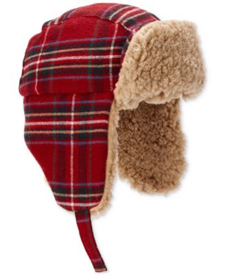 Carter's - Baby Boys Plaid Faux-Sherpa-Lined Trapper Hat