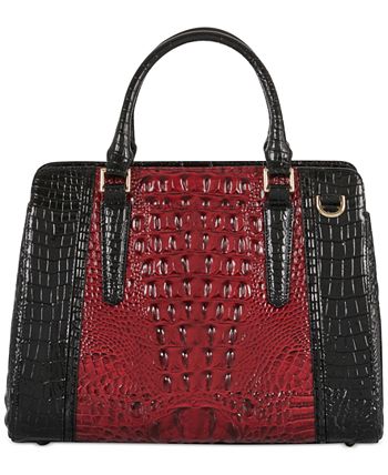 Brahmin Finley Vintage Red Stanza Small Leather Satchel Macy s