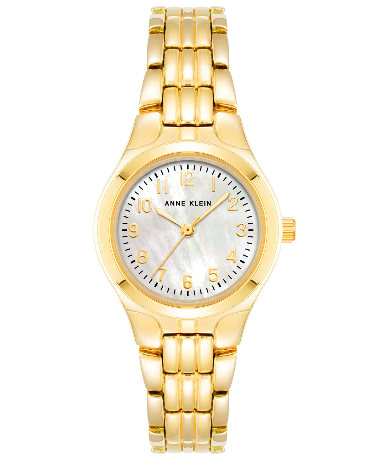 Anne Klein Women's Quartz Gold-tone Alloy Bracelet Watch, 26mm In Gold-tone,white