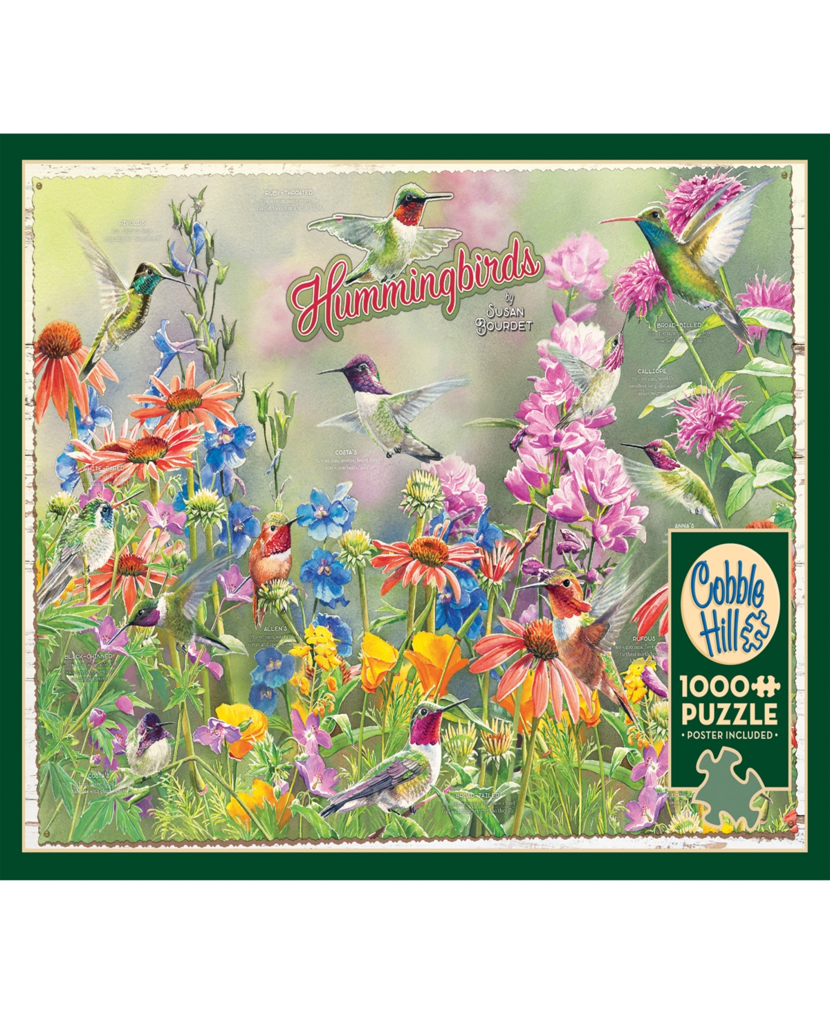 Shop Cobble Hill - Hummingbirds Puzzle In Multi