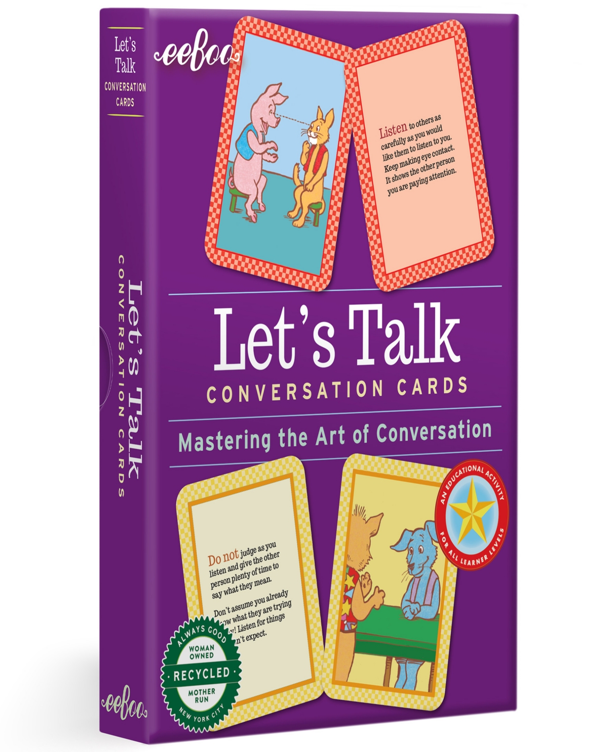 Eeboo Kids' Let's Talk Conversation Cards In Multi