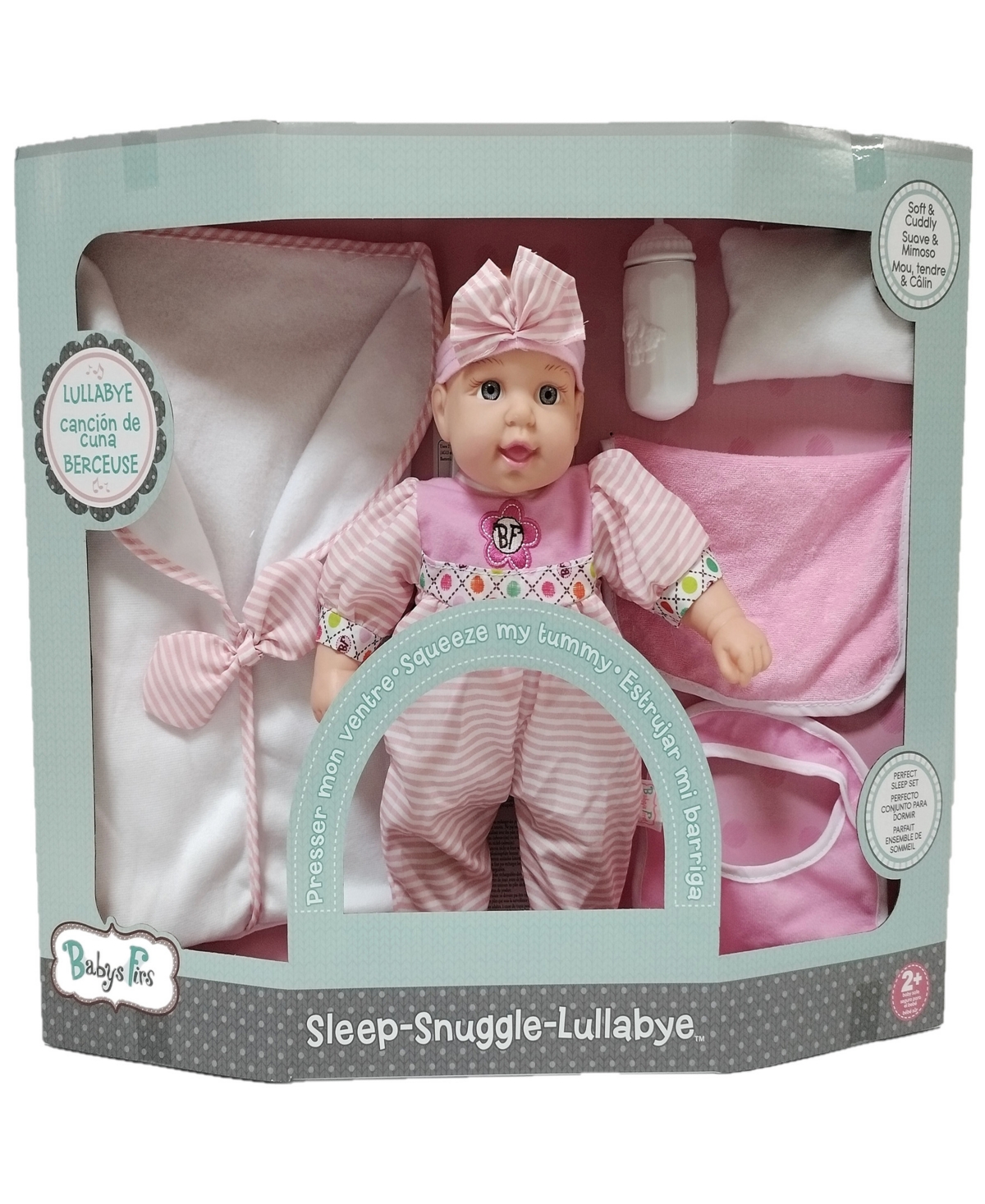 Baby's First By Nemcor 13" Sleep, Snuggle, Lullaby Baby Doll In Multi
