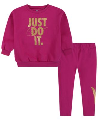Toddler Girls Shine Crewneck Sweatshirt and Leggings, 2 Piece Set