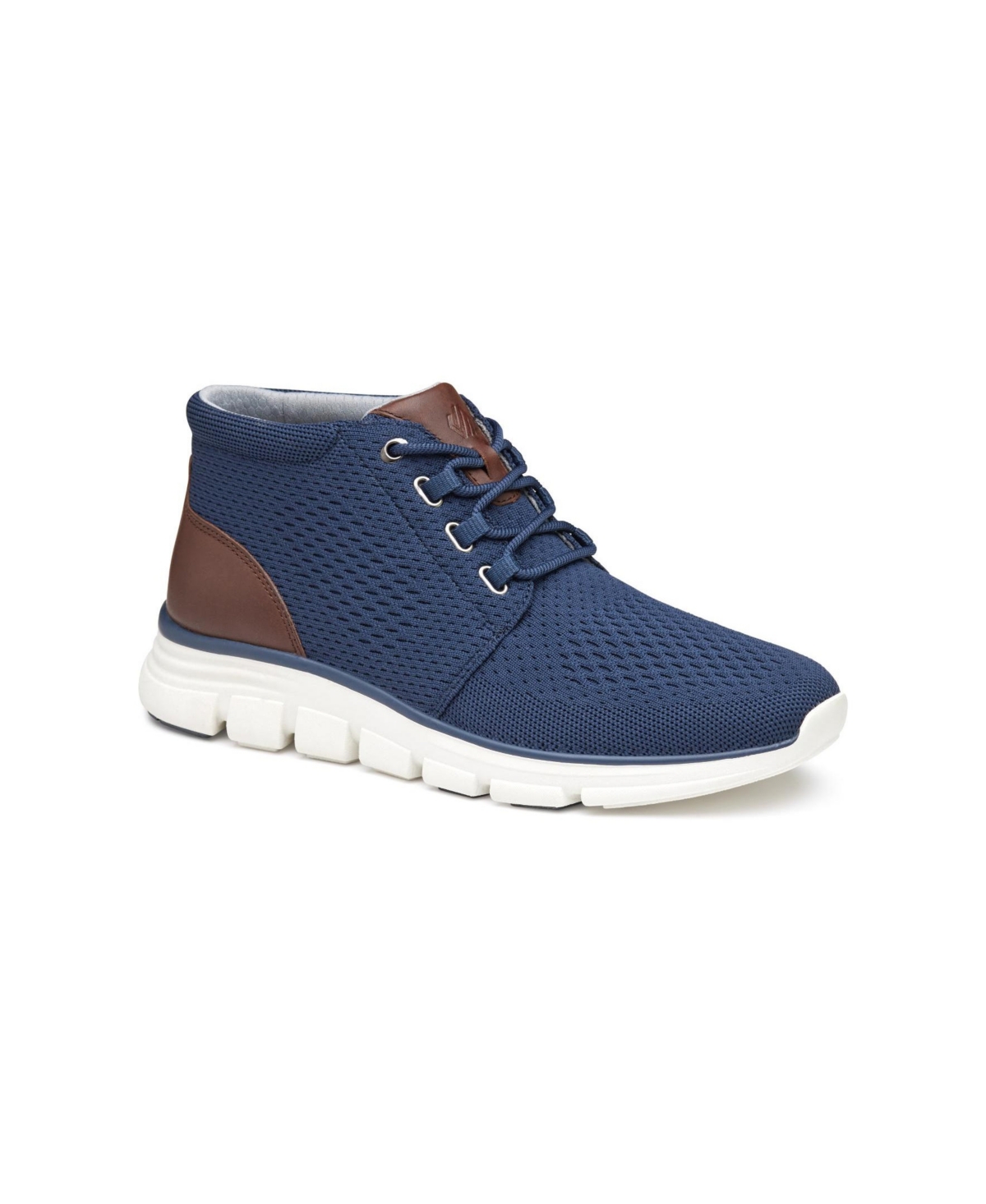 Shop Johnston & Murphy Men's Amherst Lug Knit Chukka Boots In Navy Knit