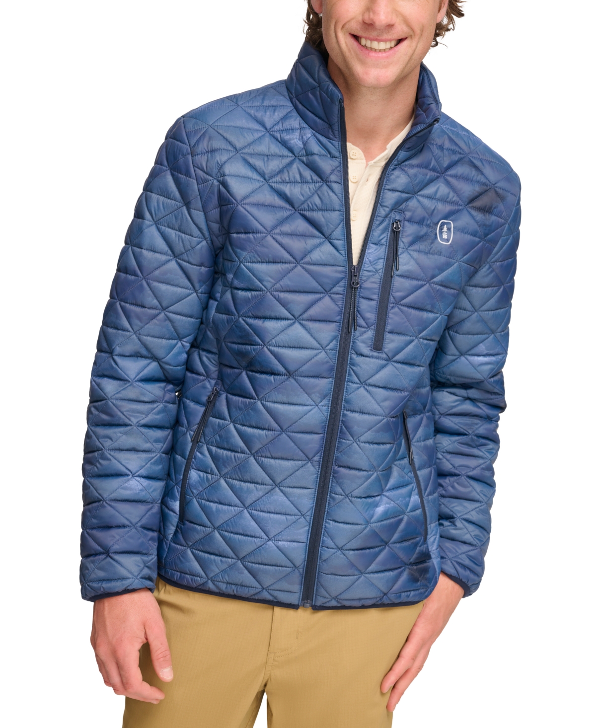 Bass Outdoor Men's Delta Diamond Quilted Packable Puffer Jacket In Blue Mirage