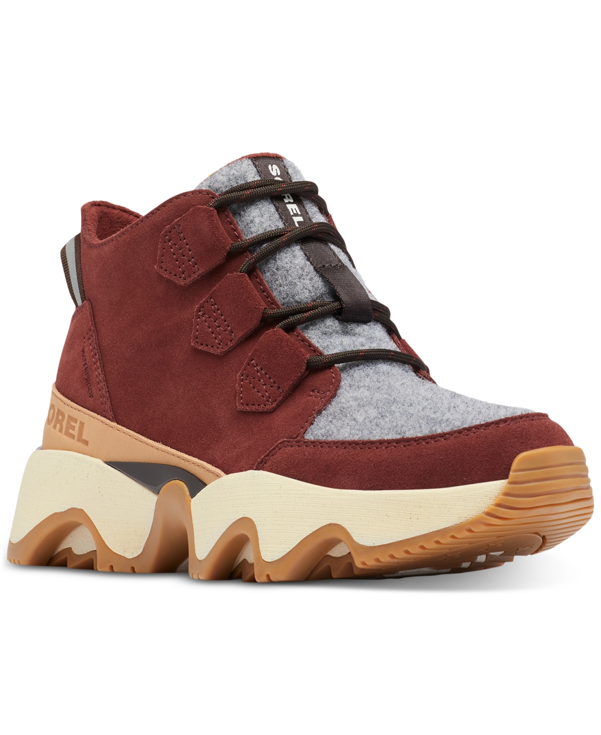 Sorel Kinetic Impact Caribou Waterproof Boot In Spice/blackened Brown