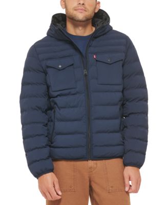 Levi's - Men's Stretch Hooded Two-Pocket Quilted Jacket