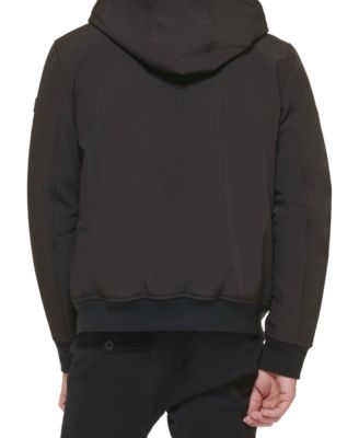 Men's Softshell Performance Hooded Fleece-Lined Bomber Jacket