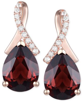 Amethyst (1-7/8 ct. t.w.) & Lab-Grown White Sapphire (1/10 ct. t.w.) Pear Swirl Stud Earrings in 14k Gold-Plated Sterling Silver (Also in Additional Gemstones)