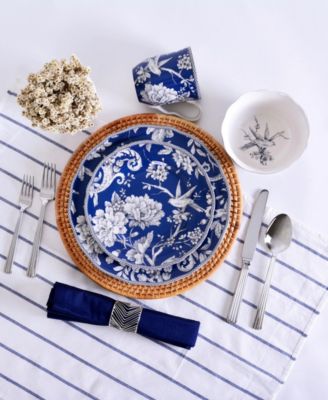 Adelaide Toile 16 Piece Dinnerware Set, Service for 4