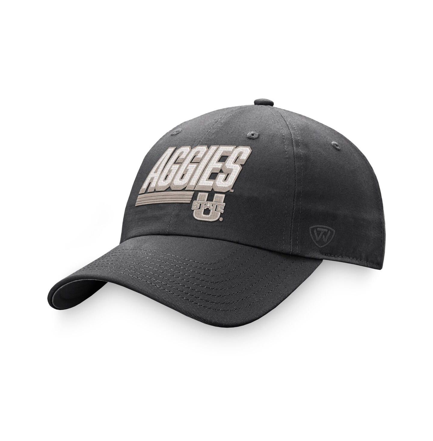 Мужская кепка Top of the World Charcoal Utah State Aggies Slice Adjustable Hat — фото 1